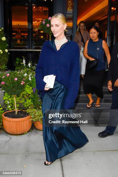 Charlize Theron is seen walking in soho on September 07, 2023 in New York City.