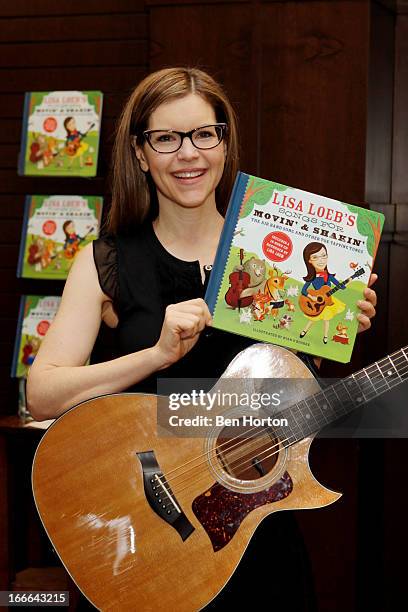 Singer Lisa Loeb performs songs from "Lisa Loeb's Songs For Movin' And Shakin': The Air Band Song And Other Toe-Tapping Tunes" at Barnes & Noble...