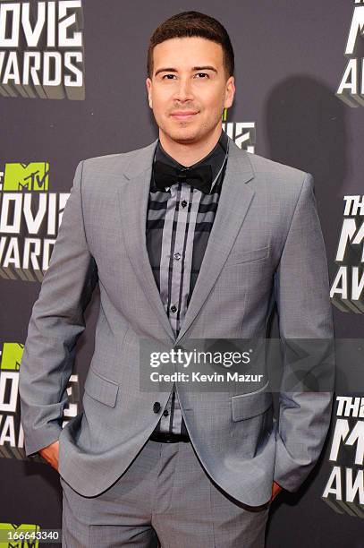 Personality Vinny Guadagnino arrives at the 2013 MTV Movie Awards at Sony Pictures Studios on April 14, 2013 in Culver City, California.