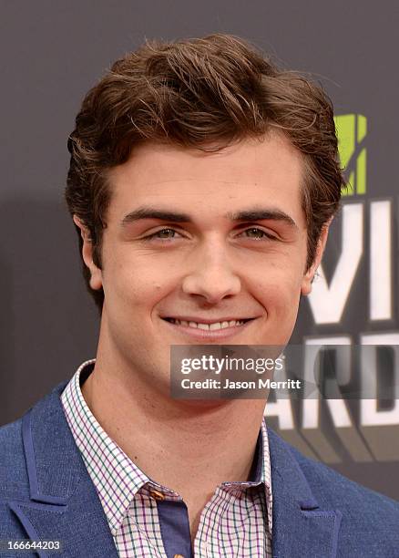 Actor Beau Mirchoff arrives at the 2013 MTV Movie Awards at Sony Pictures Studios on April 14, 2013 in Culver City, California.