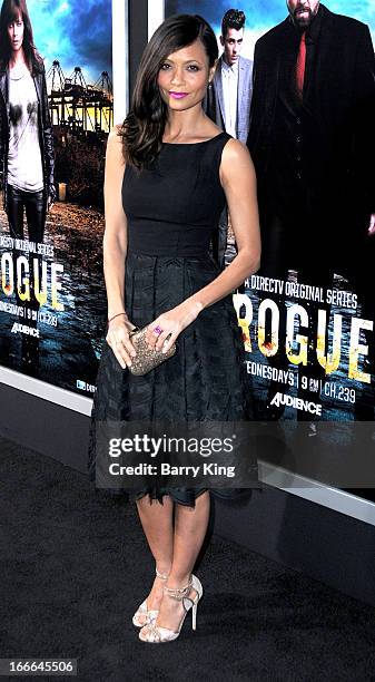 Actress Thandie Newton attends the premiere of 'Rogue' at ArcLight Hollywood on March 26, 2013 in Hollywood, California.