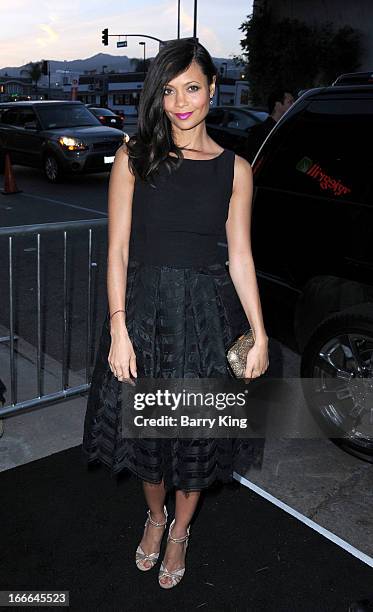 Actress Thandie Newton attends the premiere of 'Rogue' at ArcLight Hollywood on March 26, 2013 in Hollywood, California.