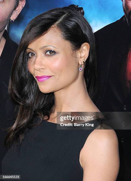 Actress Thandie Newton attends the premiere of 'Rogue' at ArcLight Hollywood on March 26, 2013 in Hollywood, California.