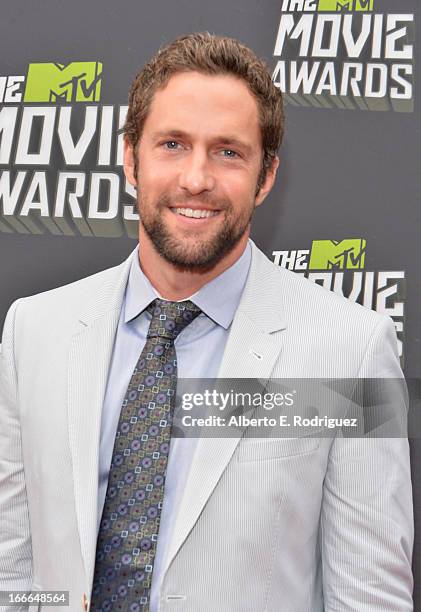 Actor Mike Faiola arrives at the 2013 MTV Movie Awards at Sony Pictures Studios on April 14, 2013 in Culver City, California.