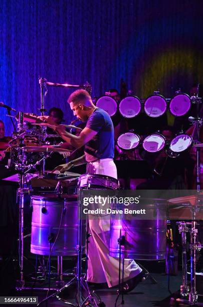 Tokio Myers performs at the launch of the Golden Ratio Musical Show hosted by Jaeger-LeCoultre at Battersea Power station on September 14, 2023 in...