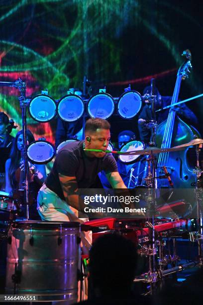 Tokio Myers performs at the launch of the Golden Ratio Musical Show hosted by Jaeger-LeCoultre at Battersea Power station on September 14, 2023 in...