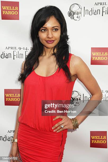 Actress Pooja Kumar attends the 11th Annual Indian Film Festival of Los Angeles closing night Gala Premiere of "Midnight's Children" at ArcLight...