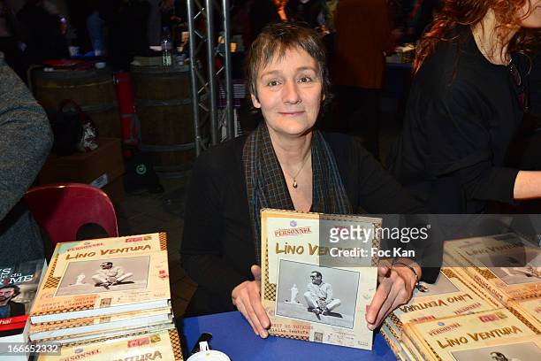 Clelia Ventura daughter of actor Lino Ventura attends the 'Journees Nationales du Livre et du Vin 2013' At Bouvet Ladurey Cellars on April 14, 2013...