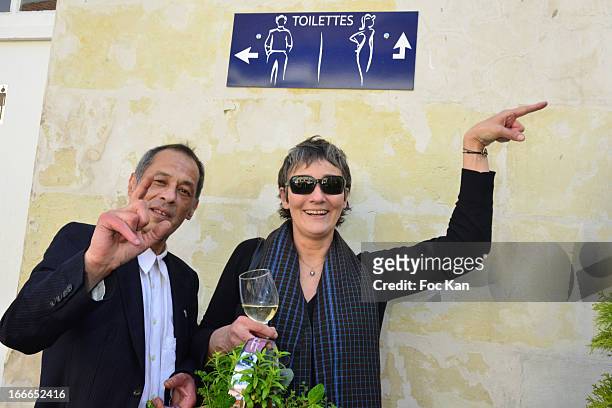 Jack Marchal and Clelia Ventura daughter of actor Lino Ventura attends the 'Journees Nationales du Livre et du Vin 2013' At Bouvet Ladurey Cellars on...