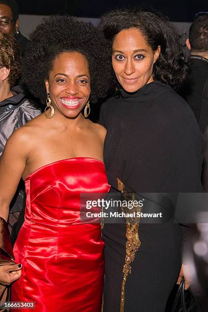 Rhonda Ross Kendrick and Tracee Ellis Ross attend the after party for the Broadway opening night for "Motown: The Musical" at Roseland Ballroom on...