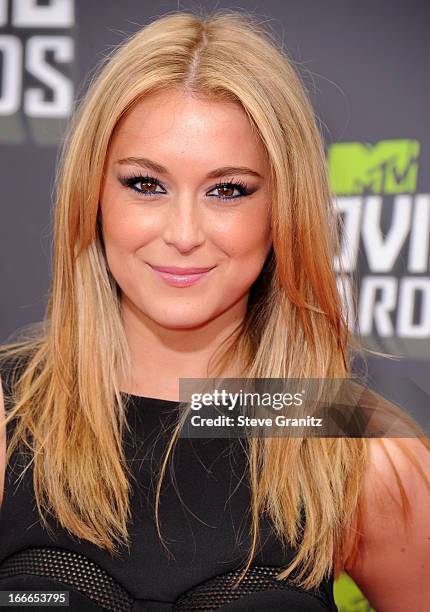 Alexa Vega arrives at the 2013 MTV Movie Awards at Sony Pictures Studios on April 14, 2013 in Culver City, California.