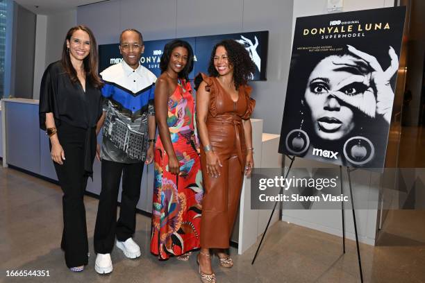 Producers Melanie Sharee and Isoul Harris, Deena Campbell, and Producer Melissa Kramer attend the New York Screening of Donyale Luna: Supermodel on...