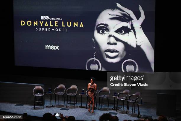 Director Nailah Jefferson speaks onstage during the New York Screening of Donyale Luna: Supermodel on September 07, 2023 in New York City.