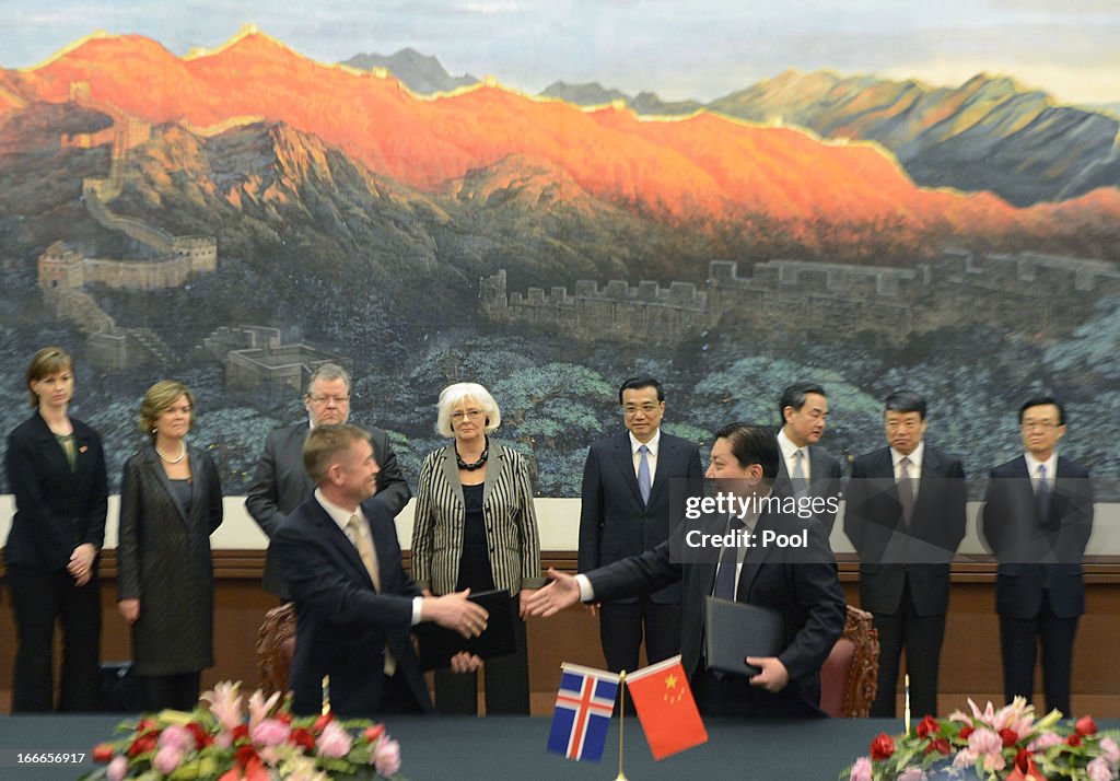 Prime Minister Of Iceland Johanna Sigurdardottir Visits China