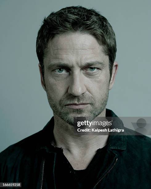 Actor Gerard Butler is photographed for the Independent on April 13, 2013 in London, England.