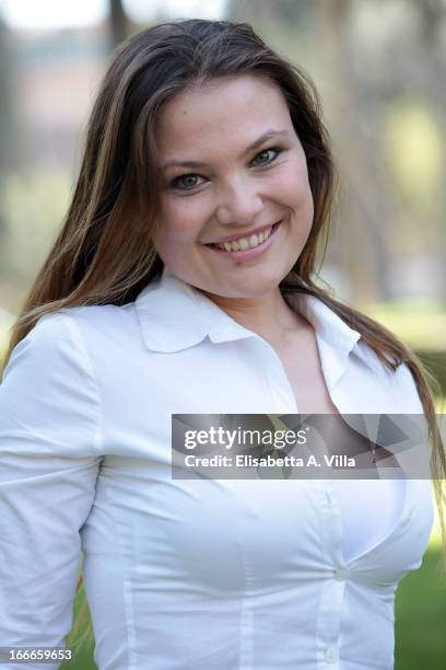 Actress Carolina Fachinetti attends "Razza Bastarda" photocall at Villa Borghese on April 15, 2013 in Rome, Italy.