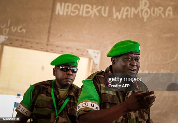 In a photograph taken and released by the African Union-United Nations Information Support Team on April 15 African Union Mission in Somalia Force...