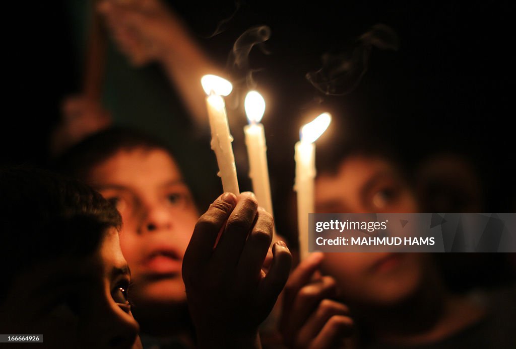 PALESTINIAN -ISRAEL-CONFLICT-PRISONERS-VIGIL