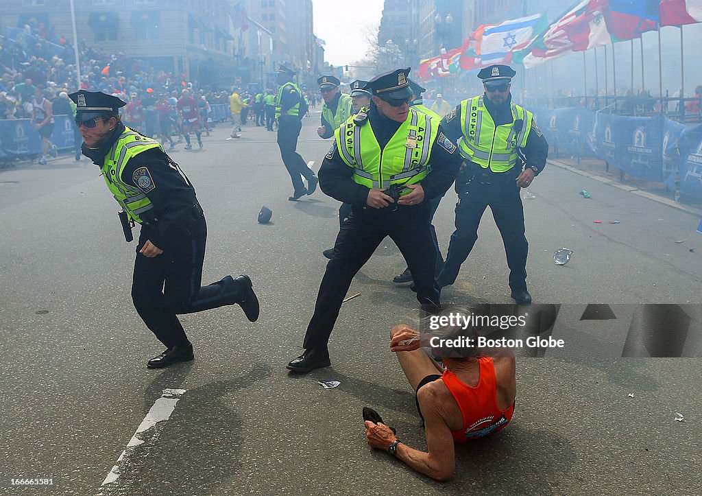 Explosions At 117th Boston Marathon