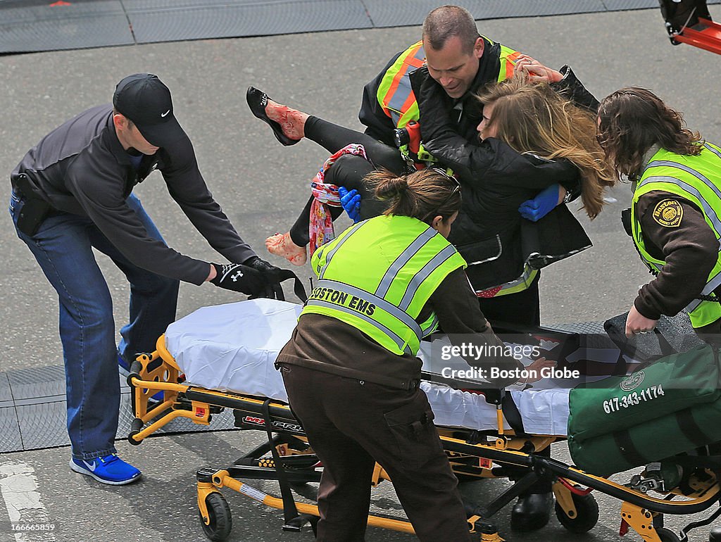 Explosions At 117th Boston Marathon