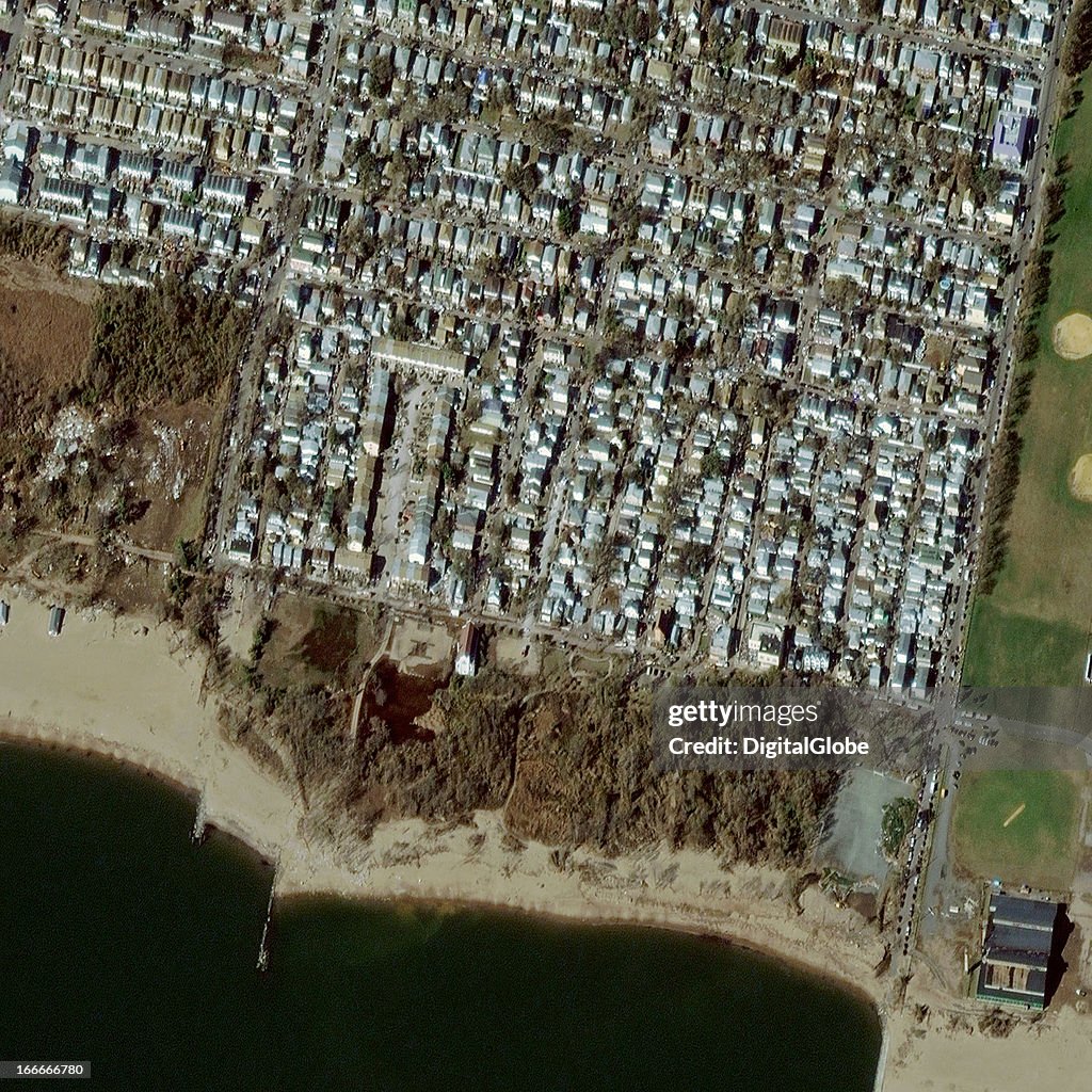 Satellite Image of Hurricane Sandy, New Dorp Beach, New York, United States