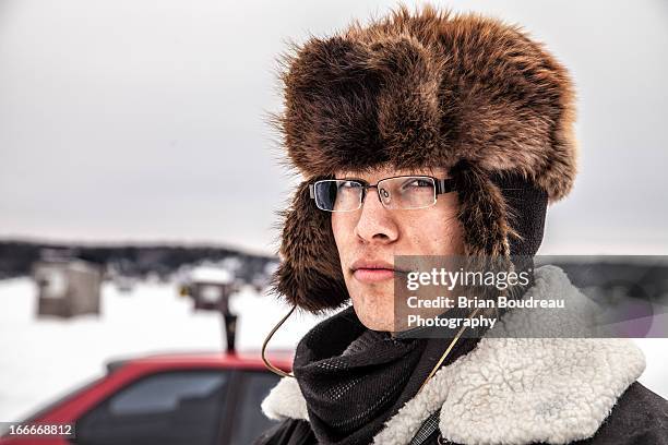 winter - handsome native american men stock pictures, royalty-free photos & images