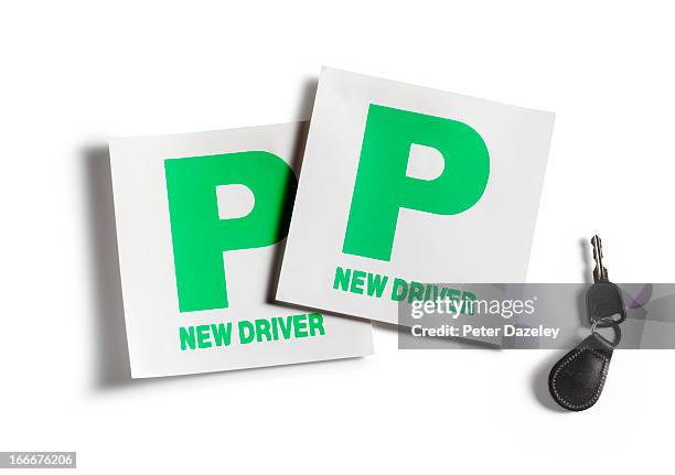 probation learner plates - new driver stock pictures, royalty-free photos & images