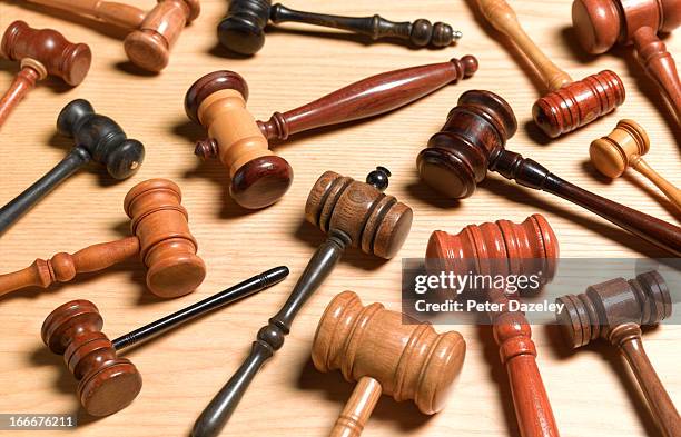 collection of gavels - gavel stock pictures, royalty-free photos & images