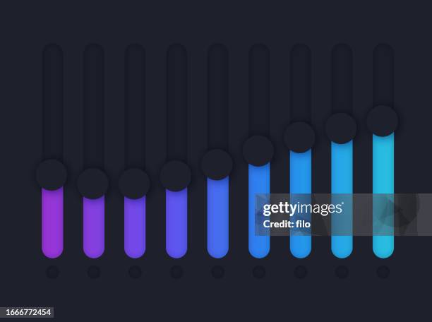 gradient slider shape control panel - sliding stock illustrations