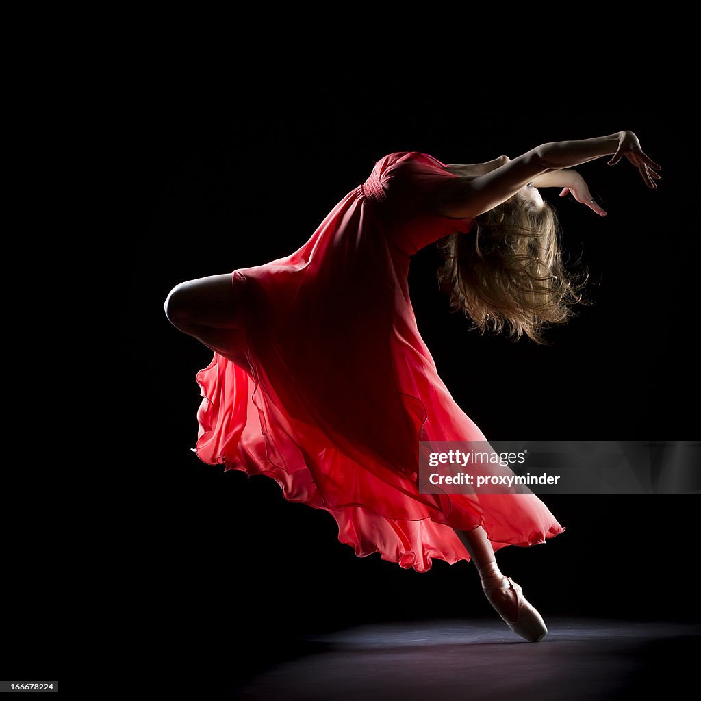 The Dancer on black background