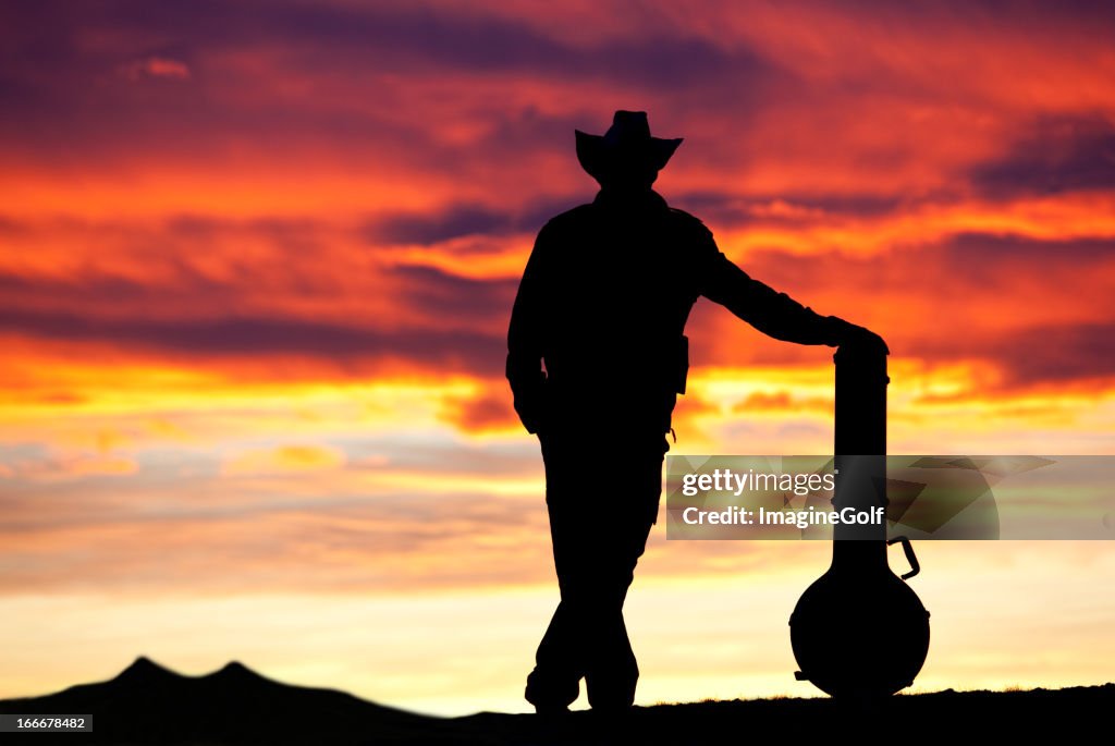 Male Country Musician Silhouette