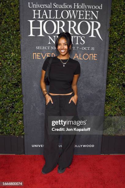 Natalia Bryant attends the Opening Night Celebration of Halloween Horror Nights at Universal Studios Hollywood on September 07, 2023 in Universal...