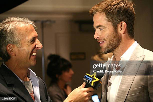 Actor Chris Pine attends the CinemaCon 2013 Off and Running: Gala Opening Night Presentation by Paramount Pictures at Caesars Palace during...