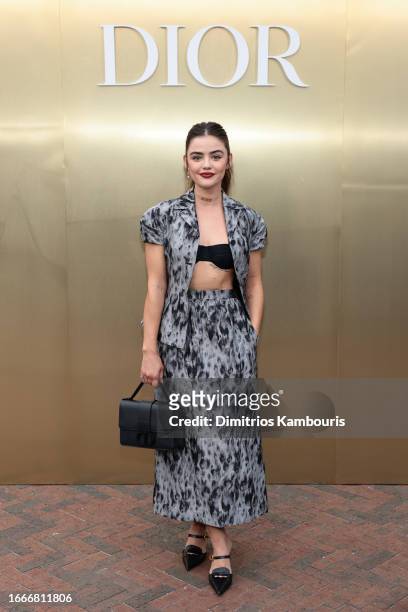 Lucy Hale attends as Dior and Jean-Michel Othoniel Present J'adore As Seen By Jean-Michel Othoniel at Brooklyn Botanic Gardens on September 07, 2023...