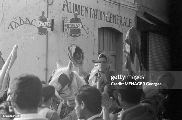 Algeria November 1961: Demonstration In Oran Called For By Fln. Algérie 1 novembre 1961 - Manifestation à Oran pour le 7ème anniversaire de la...