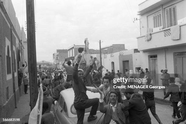 Algeria November 1961: Demonstration In Oran Called For By Fln. Algérie 1 novembre 1961 - Manifestation à Oran pour le 7ème anniversaire de la...