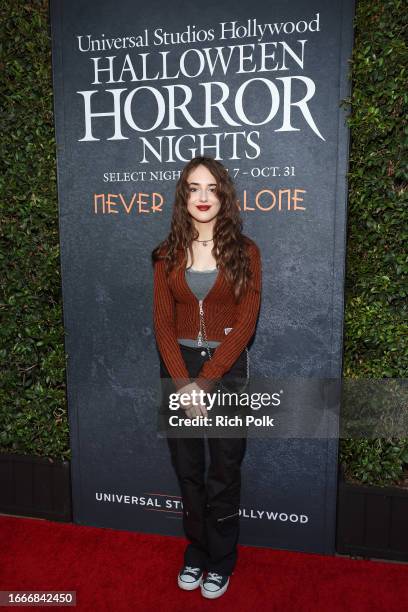 Julia Butters attends the Opening Night Celebration of Halloween Horror Nights at Universal Studios Hollywood on September 07, 2023 in Universal...