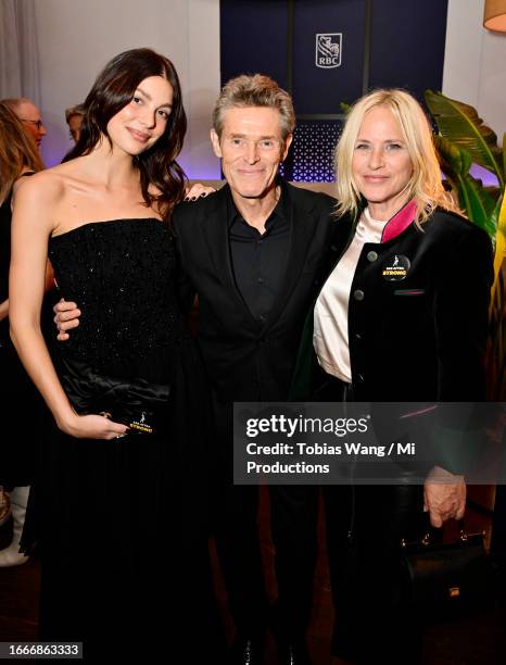 Camila Morrone, Willem Dafoe, and Patricia Arquette attend the RBC Hosted "Gonzo Girl" Cocktail Party at RBC House Toronto International Film...