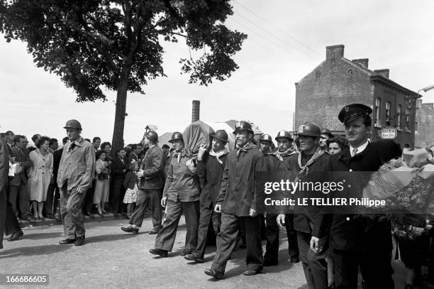 Mining Disaster In Marcinelle. Près de Charleroi en Belgique, la tragédie à la mine du Bois du Cazier à Marcinelle, où le 8 août 1956, 261 mineurs...