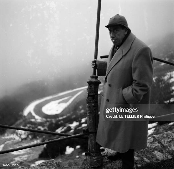 Shooting Of The Film 'Le Printemps, L'Automne Et L'Amour' In Montelimar. Janvier 1955. Actuellement, FERNANDEL tourne 'Le printemps, l'automne, et...