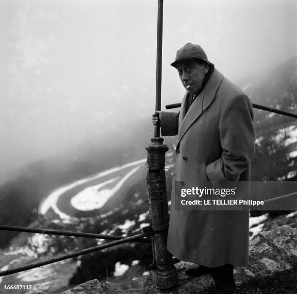 Shooting Of The Film 'Le Printemps, L'Automne Et L'Amour' In Montelimar. Janvier 1955. Actuellement, FERNANDEL tourne 'Le printemps, l'automne, et...