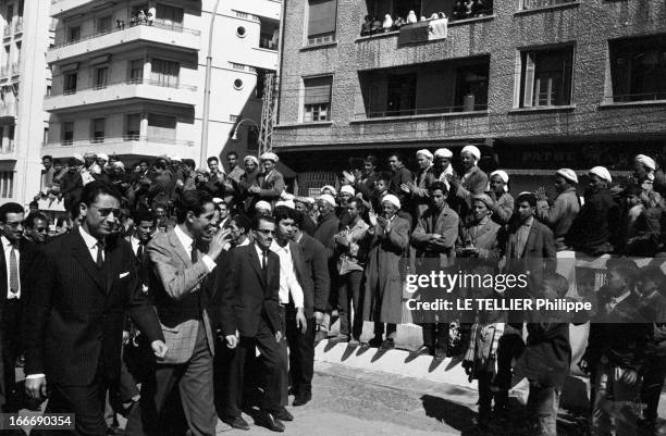 Prince Moulay Abdallah Ben Mohammed El Alaoui Of Morocco On An Official Visit To Algeria. Algérie, 9 mars 1963, le prince Moulay ABDALLAH BEN...