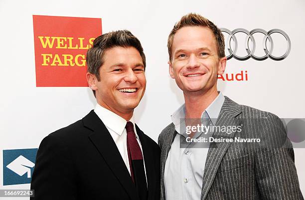 Personality David Burtka and actor Neil Patrick Harris attend the 2013 Point Honors Gala at Pier Sixty at Chelsea Piers on April 15, 2013 in New York...