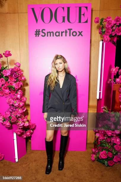 Blu DeTiger attends the Smart Tox kickoff event with Vogue on September 7th in NYC to celebrate the start of New York Fashion Week.