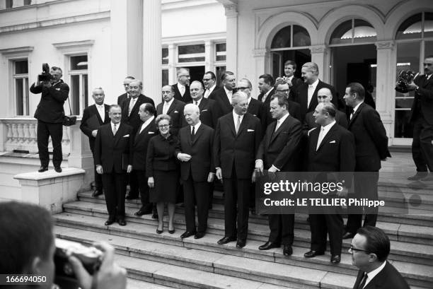 Chancellor Kurt Georg Kiesinger. Le 1er décembre 1966 à Bonn en République fédérale d'Allemagne, le cabinet du nouveau chancelier allemand Kurt Georg...