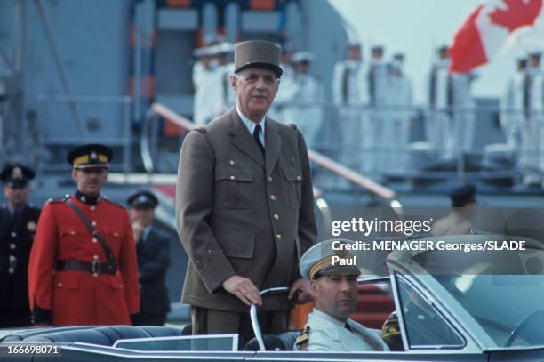 Official Visit Of General Charles De Gaulle To Canada For The Exhibition Of 1967. Au Canada, le 25 juillet 1967, le Général Charles DE GAULLE,...