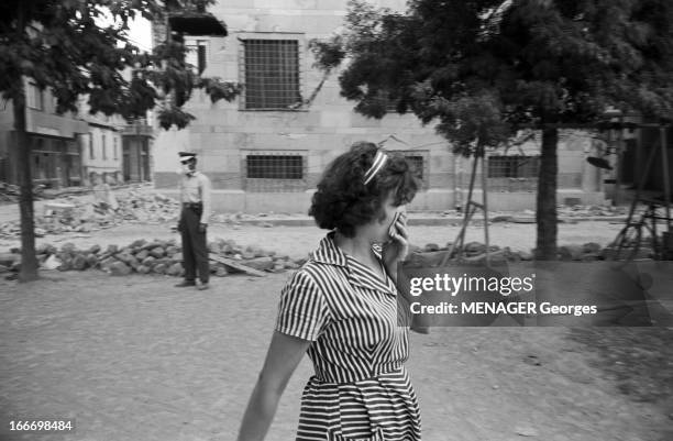 Earthquake In Skopje, Yugoslavia. République de Macédoine, Skopje, 31 juillet 1963, la capitale est en grande partie détruite par un séisme de...