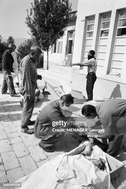 Earthquake In Skopje, Yugoslavia. République de Macédoine, Skopje, 31 juillet 1963, la capitale est en grande partie détruite par un séisme de...