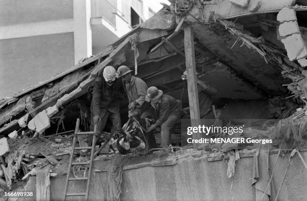 Earthquake In Skopje, Yugoslavia. République de Macédoine, Skopje, 31 juillet 1963, la capitale est en grande partie détruite par un séisme de...