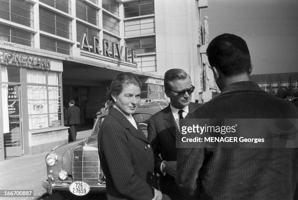 Rendezvous With Ingrid Bergman And Lars Schmidt. France, 8 octobre 1959, l'actrice suédoise Ingrid BERGMAN et le producteur suédois Lars SCHMIDT se...